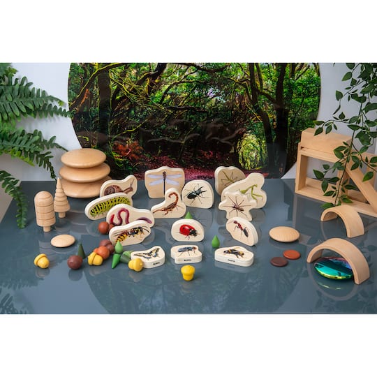 TickiT® Wooden Minibeast Blocks Set